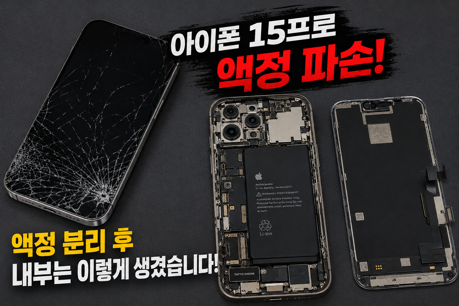 선릉점 애플 아이폰 아이폰15프로 계단에서 떨어뜨려 액정파손됨 수리사례 이미지 강남아이폰15프로액정수리 예약 당일 30분 데이터 그대로 선릉역 아이스마일어게인 상세사진 3